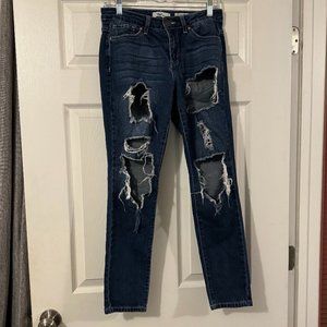 YMI Mid-rise Dark Wash Skinny Jeans